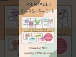 Scripture Card Bundle Set of 10 - Inspirational Bible Verse Quotes