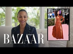 Zoe Saldaña Credits Her Mom for Introducing Her to Bold Colors | Fashion Flashback | Harper's BAZAAR