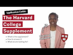 Harvard 101: The Harvard application supplement