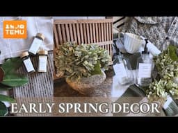 TEMU EARLY SPRING DECOR 2025/EARLY SPRING DECORATING IDEAS USING TEMU HOME DECOR/TEMU DECOR HAUL