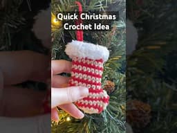 Free quick and easy mini stocking crochet pattern. Fluffy cuff tutorial on my channel #christmas