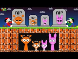 R.I.P Family SPRUNKI PINK And OREN | Mario Sad Story