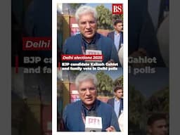 Delhi elections 2025: BJP candidate Kailash Gahlot and family vote in Delhi polls #delhipolls