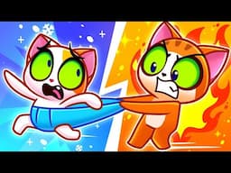 ❄️ Cold VS Hot 🔥 Baby Learning Opposites Challenge 🤩 Educational Kids Cartoons 🐾 Purr-Purr Tails