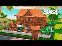 Traditional House 🌸🏠 บ้านทรงไทย | Thailand | Stop Motion Build | The Sims 4 | No CC