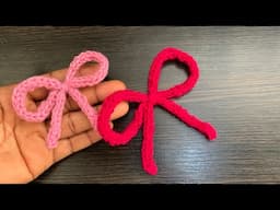 Simple yet stunning crochet icord bow in 5 minutes | bow for wreath | Christmas packaging