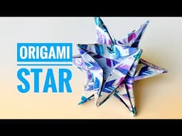 Easy 3D Origami Star Tutorial (No Cutting!)