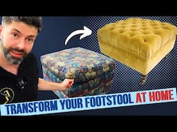 DIY Upholstery | How to Upholster a Footstool or Ottoman | Upholstery at Home | FaceliftInteriors