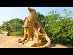 My Holiday in forest! Design Mud Villa House By Ancient Skills [part 2]