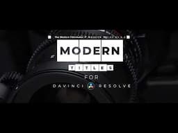 Modern Titles For Davinci Resolve 18 | Animated Title Presets