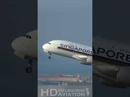 📸 SUPER CLOSE UP Singapore Airlines Airbus A380 Takeoff at Hong Kong Airport