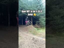 How NOT to do a 15ft jump 🫣 #shorts #mtb #mountainbike #emtb