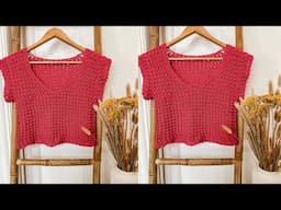 Crochet V Neck Lacy Top