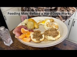 Country Ham, Fried White Sweet Taters, Biscuits, Red Eye Gravy, & Fried Eggs - So Good!