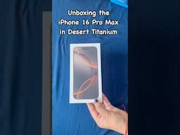 iPhone 16 Pro Max UNBOXING -DESERT TITANIUM 📲 #youtubeshorts #iphone16promax #shorts