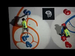 Jimmy Webb (1) vs. Chris Sharma (8) in the quarter finals of 2017 Psicobloc Masters