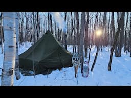 Arctic tent routine weekend at -25 #wintercamping