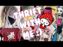 ✨ Thrift With Me 10 -  SO MUCH HELLO KITTY!!😍 Y2k / Emo / Egirl / Kawaii 🎀