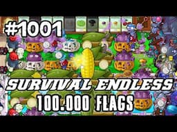 Plants vs Zombies Survival Endless 100000 Flags Part 1001 | 20000 - 20020 Flags