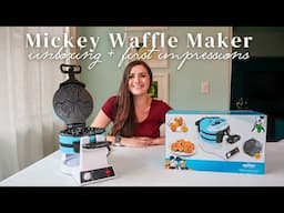 Mickey & Minnie Waffle Maker Unboxing & First Impressions | Minnie & Mickey Waffles at Home!