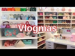 Vlogmas Day 23: HUGE Closet Clean-Out, Declutter + Organize My Handbags & Shoes | Gabriella Mortola