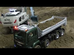 Liebherr 970 SME loads trucks at the construction site