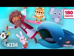 The Story of Jonah and the Whale! 🐳 ✝️ PLUS 3 Hours of Bible Stories & Songs for Kids