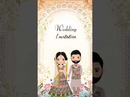 WhatsApp Invite I Wedding Function I Couple Cartoon Face I Animated Video I E-card