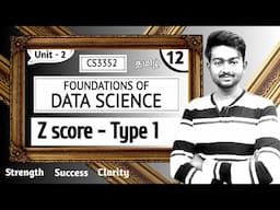 Z Score in Tamil | Type 1 | Foundations of Data Science in Tamil | Unit 2 | CS3352 in Tamil