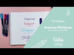 Practica florituras con nuestras plantillas | RUBIO Lettering