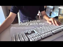 1 hour STUDY WITH ME + work motivation 🔥 fire crackling & keyboard asmr, real time + countdown 一緒に勉強