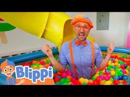 Blippi’s Colorful Play Day at Ball N Bounce! | Blippi's Colorful Fun! | Blippi Adventures