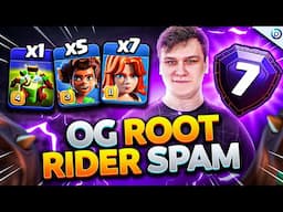 DIMA Finished RANK 7 without SPIRIT WALK: Root Riders OP?! Clash of Clans TH17