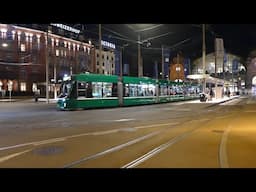 Tramways / Strassenbahn – place de la Gare SBB de Bâle.