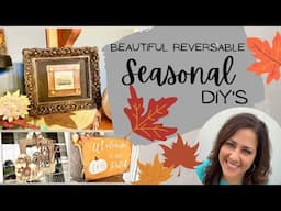 DIY Fall Decor/ Reversible DIY Decor/Thrift Flip