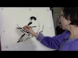 Easy Sumi-e Bird Painting