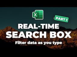 Real-Time Data Search Box in Excel with FILTER function [Part 1]