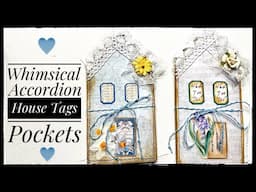 Junk Journal Ephemera - Accordion Style House Tags with Pockets - Tutorial