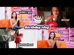 27th Birthday vlog ♡ what i got for my bday, photoshoot, dinner & more!