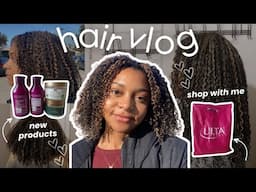 hair vlog: dying my hair, new curly hair products, and trying pattern beauty on wash day