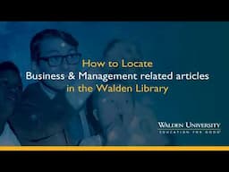 How to Locate Research Articles on a Business Topic.