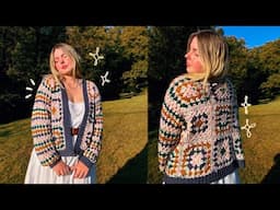 The Wildflower Cardigan (granny square crochet cardigan tutorial)