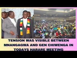 TENSION WAS VISIBLE BETWEEN MNANGAGWA AND GEN CHIWENGA IN HARARE MEETING TODAY