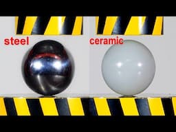 HYDRAULIC PRESS VS STEEL AND CERAMIC BALLS