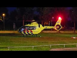 Start up and take-off PH-LLN H135 Lifeliner 3 at Hospital Deventer