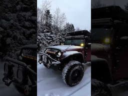 WINTER SNOW CAMPING WITH JEEP ROOFTOP TENT