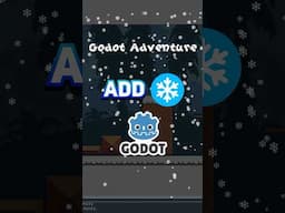 Add 2D snow in your Godot game - add Christmas theme! #godot #gamedev #godottutorial