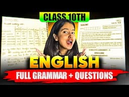 CLASS 10 FULL ENGLISH GRAMMAR + PYQs | LAST 15 DAYS STRATEGY | SCORE 95+ IN CLASS 10 #boardexam2025