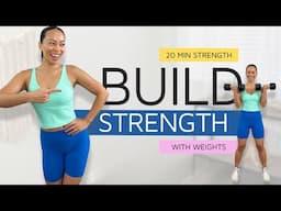 20 Min Beginner Weight Training For Women (Step-by-Step, Workout from Home)