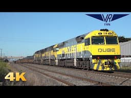 Trains on a Spring Evening at McIntyre Loop: Australian Trains in 4K